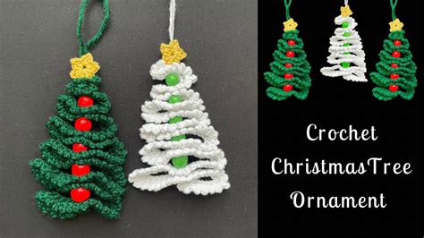 EASY Crochet Christmas Tree Ornament | Crochet Mini Christmas Tree ...