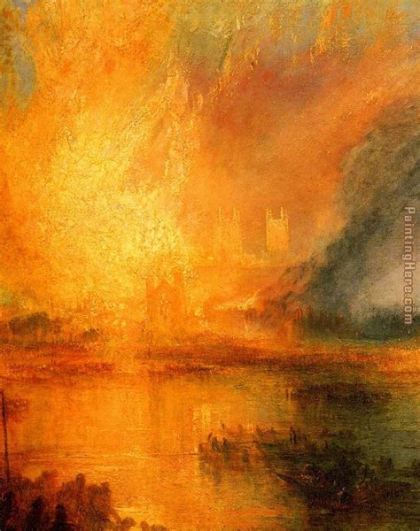 Joseph Mallord William Turner The Burning of the Houses of Parliament ...