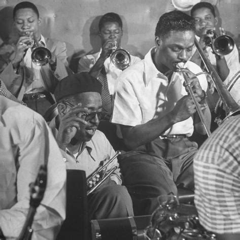 Dizzy Gillespie, "Bebop" King, with His Orchestra at a Jam Session Premium Photographic Print by ...