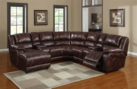 2024 Latest Brown Leather Sectionals with Chaise