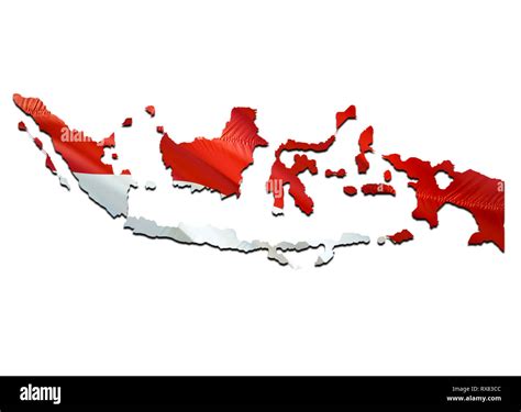 Flag Map Of Indonesia 3d Rendering Indonesia Map And Flag – NBKomputer