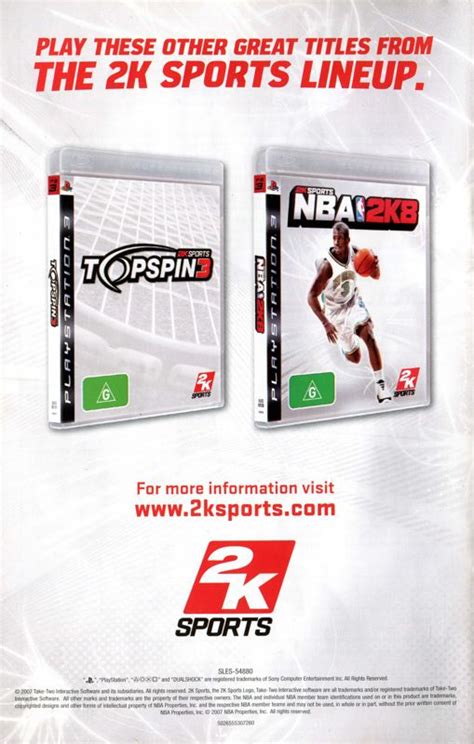 NBA 2K8 cover or packaging material - MobyGames