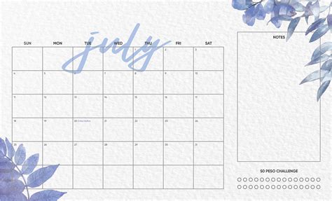 Watercolor-themed Calendar Planner 2021 on Behance