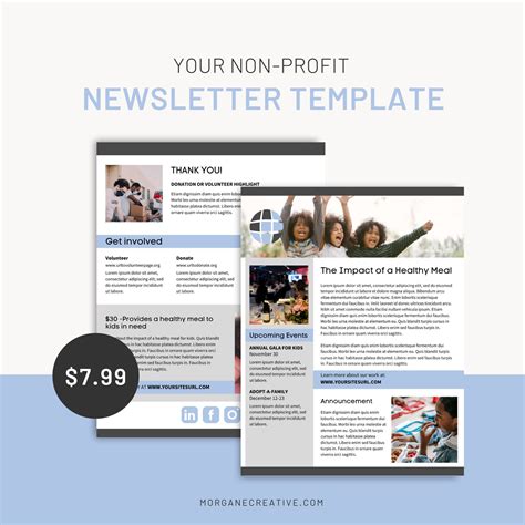 Nonprofit Newsletter TEMPLATE - Etsy