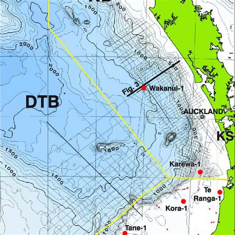 Regional map of the Greater Taranaki Basin showing the artificial... | Download Scientific Diagram