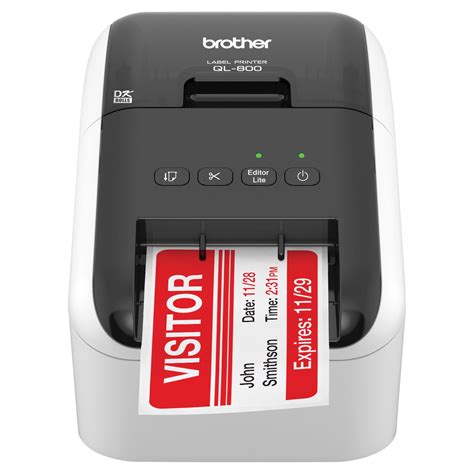 Brother QL-800 High-Speed Professional Label Printer, Black & Red ...