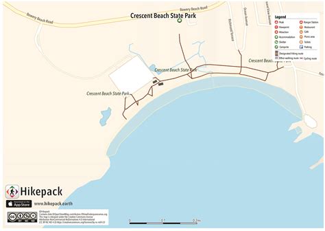 Crescent Beach State Park | Hikepack: Clever Hiking Maps