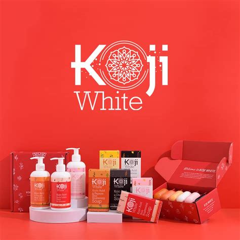 Koji White Kojic Acid & Collagen Skin Brightening Soap for Face Moisturizer & Natural Glowing ...