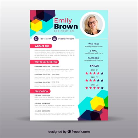 Free Colorful Resume Template Svg Dxf Eps Png Resume Design Template - Riset