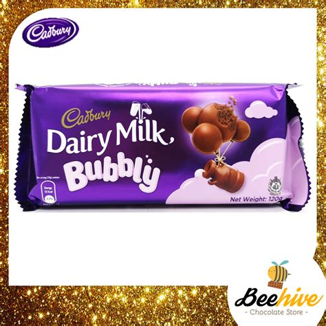 Cadbury Dairy Milk Bubbly Chocolate Bar 120g