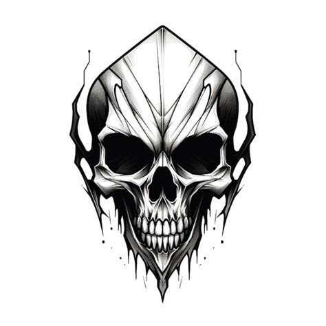 Premium AI Image | Biker Skull Tattoo Design