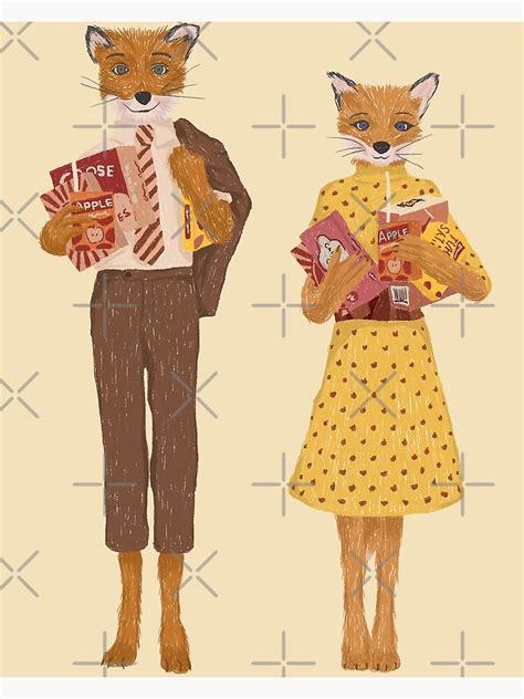 "Fantastic Mr. fox and Mrs. Fox Funny" Poster for Sale by VINU-DESIGNS | Redbubble