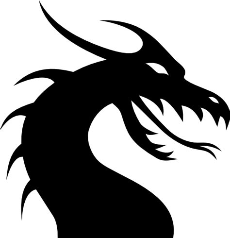 Dragon Head Silhouette Clip Art at Clker.com - vector clip art online, royalty free & public domain