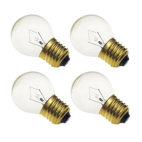 Jslinter 40 watt Appliance Oven Light Bulb - High Temp - 120v Clear - 415 Lumens - Medium Brass ...