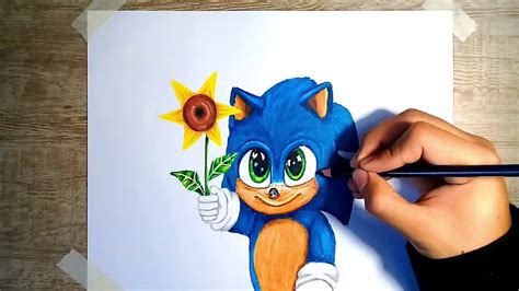 Drawing baby sonic - YouTube