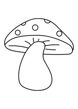 mushroom coloring page