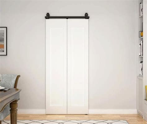 DIYHD Bi-folding Sliding Barn Door Hardwareblack Flat Track - Etsy | Bifold barn doors, Barn ...