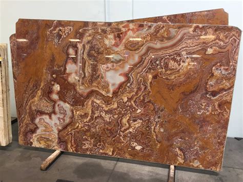 Onyx Slabs | Stone Slabs - Fantastich Vulcano Polished Red Onyx Slabs