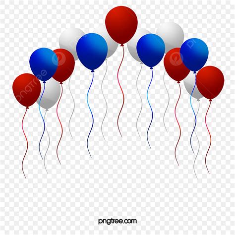 Red Balloons PNG Transparent, American Red White And Blue Balloons ...