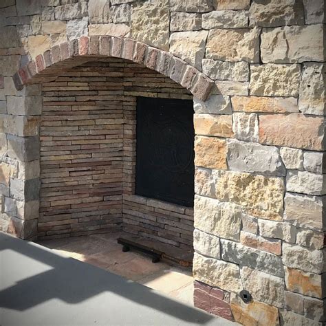 an arch made out of bricks and stone