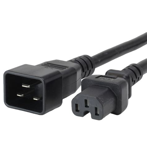 Buy 15A C20 C15 Power Cords - BLACK