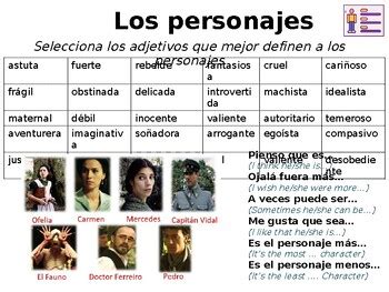 El laberinto del fauno, personajes by Espanorita | TPT