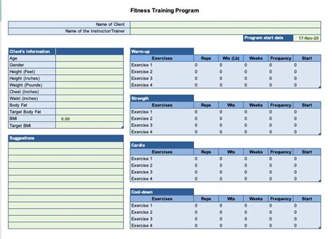 141 Free Excel Templates and Spreadsheets | MyExcelOnline in 2022 | Workout plan template ...