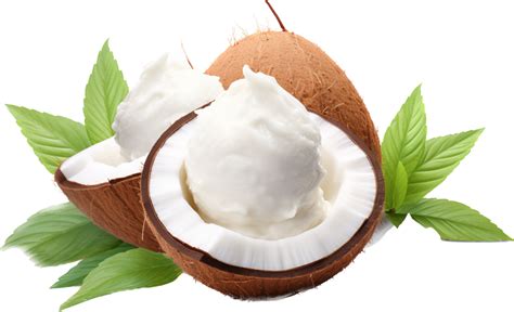 Coconut Ice Cream with . 26773794 PNG