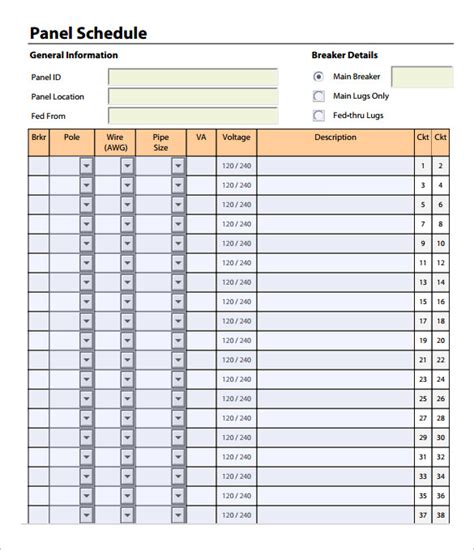 Electrical Panel Label Template Excel – Printable Label throughout ...