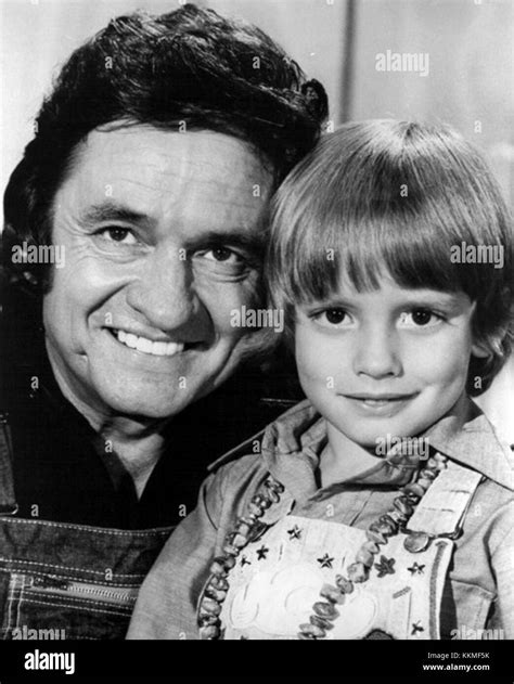 Johnny Cash and Son 1975 Stock Photo - Alamy