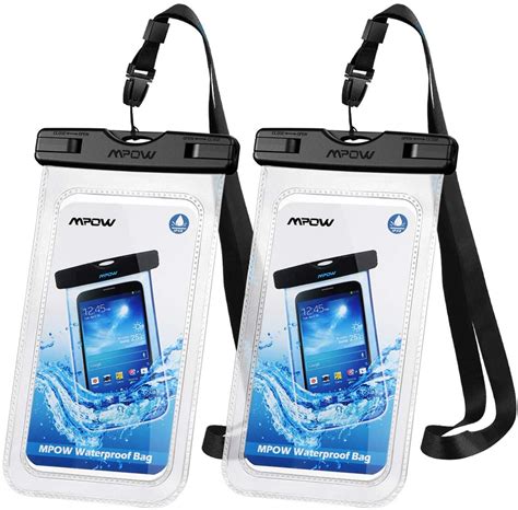 Mpow 097 Universal Waterproof Case, IPX8 Waterproof Phone Pouch Dry Bag Compatible for iPhone 11 ...