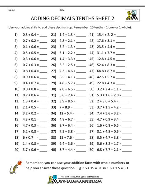 decimal-math-worksheets-adding-decimals-tenths-2.gif (1000×1294 ...