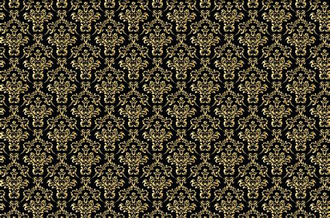 Damask Background Gold, Black Free Stock Photo - Public Domain Pictures