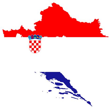 OnlineLabels Clip Art - Croatia Map Flag