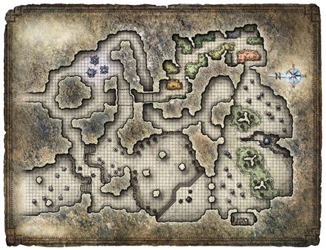 mountain cave hq | Caves ( D&D Maps ) | Doomed Gallery | D d maps, Pathfinder maps, Fantasy map