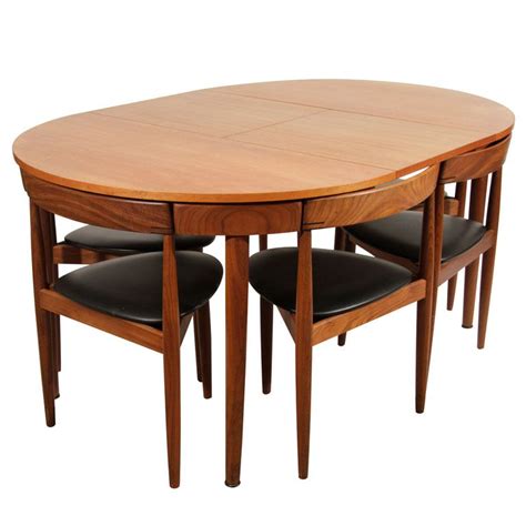 Hans Olsen Teak Dining Table with Extension and Six Chairs | Dining room small, Square dining ...