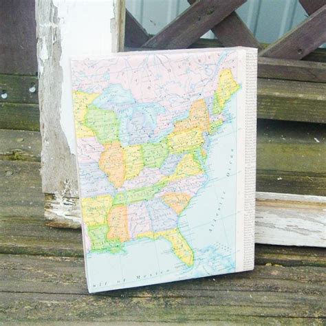 Map Canvas: DIY Canvas Wall Map - Angie Holden The Country Chic Cottage