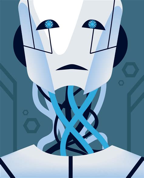 AI face robot 13829336 Vector Art at Vecteezy