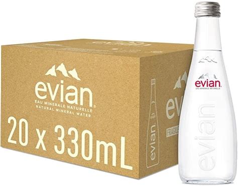 evian Mineral Water, 330ml×20 Bottled Water, Case | Mineral water ...