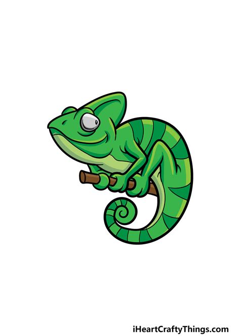 Chameleon Drawing - How To Draw A Chameleon Step By Step