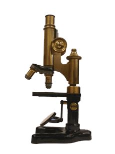 E Leitz Wetzlar Brass/Black Mirrored Antique/Vintage Microscope | New York Microscope Store