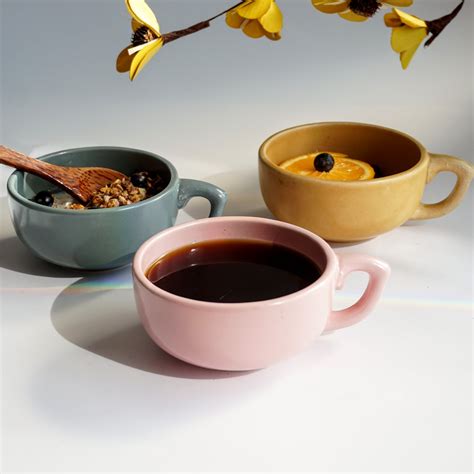 The Breakfast Mugs Set of Three – Orange Skies