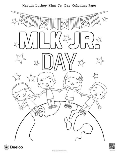 Martin Luther King Jr. Day Coloring Page • Beeloo Printable Crafts for ...