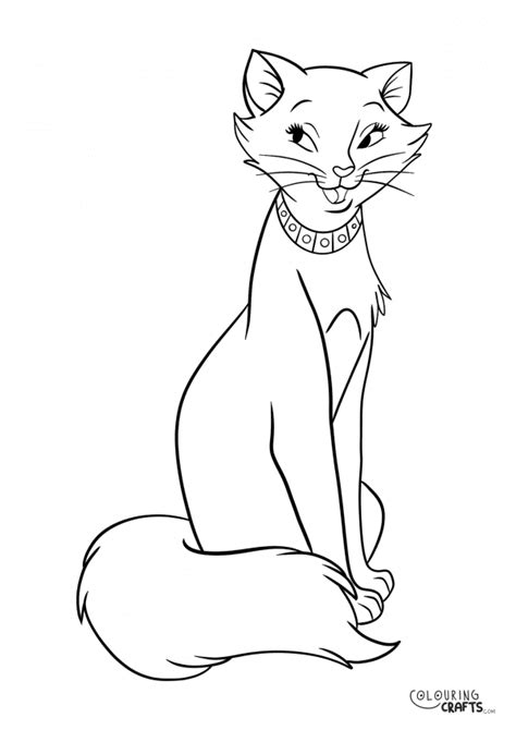 Duchess Aristocats Colouring Page - Colouring Crafts