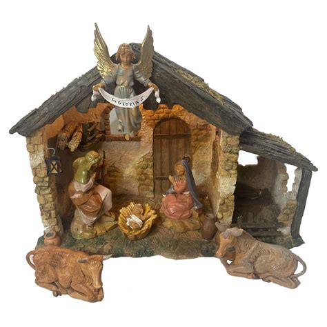 Fontanini 6 Piece Centennial Nativity Set with Lighted Stable, Roman-Fontanini-All, 54567 ...