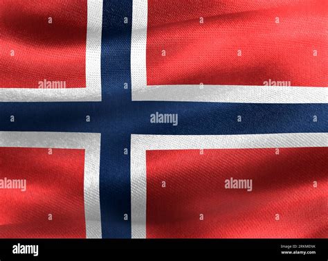 Bouvet Island Flag - Realistic Waving Fabric Flag Stock Photo - Alamy