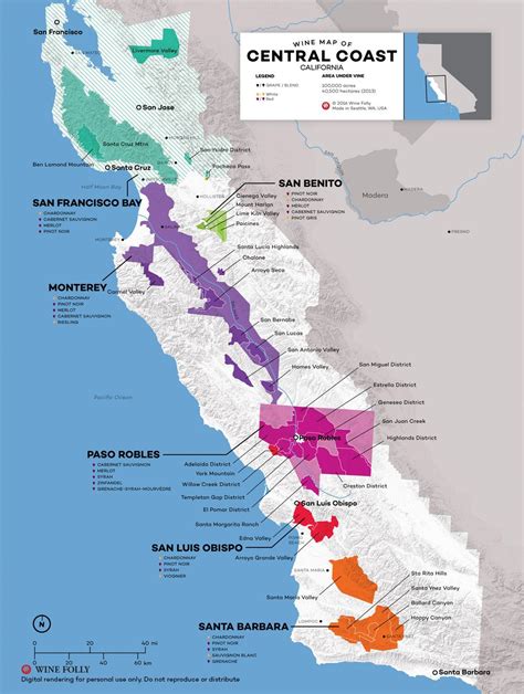 Central Coast Wineries Map - San Luis Obispo Map