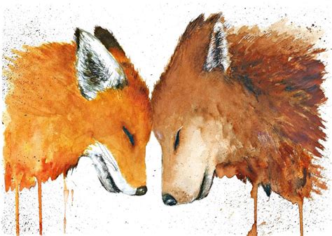 Fox And Wolf Drawing at PaintingValley.com | Explore collection of Fox And Wolf Drawing