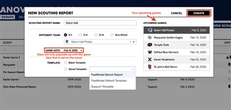 Create a Scout : FastModel Sports