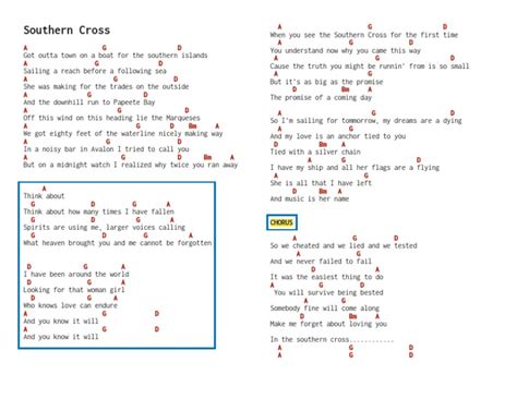 Southern Cross Chords | PDF